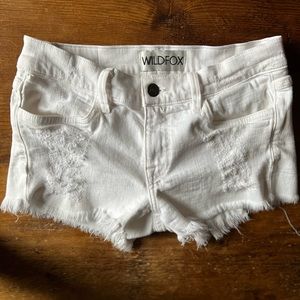 Wildfox White Denim Shorts
